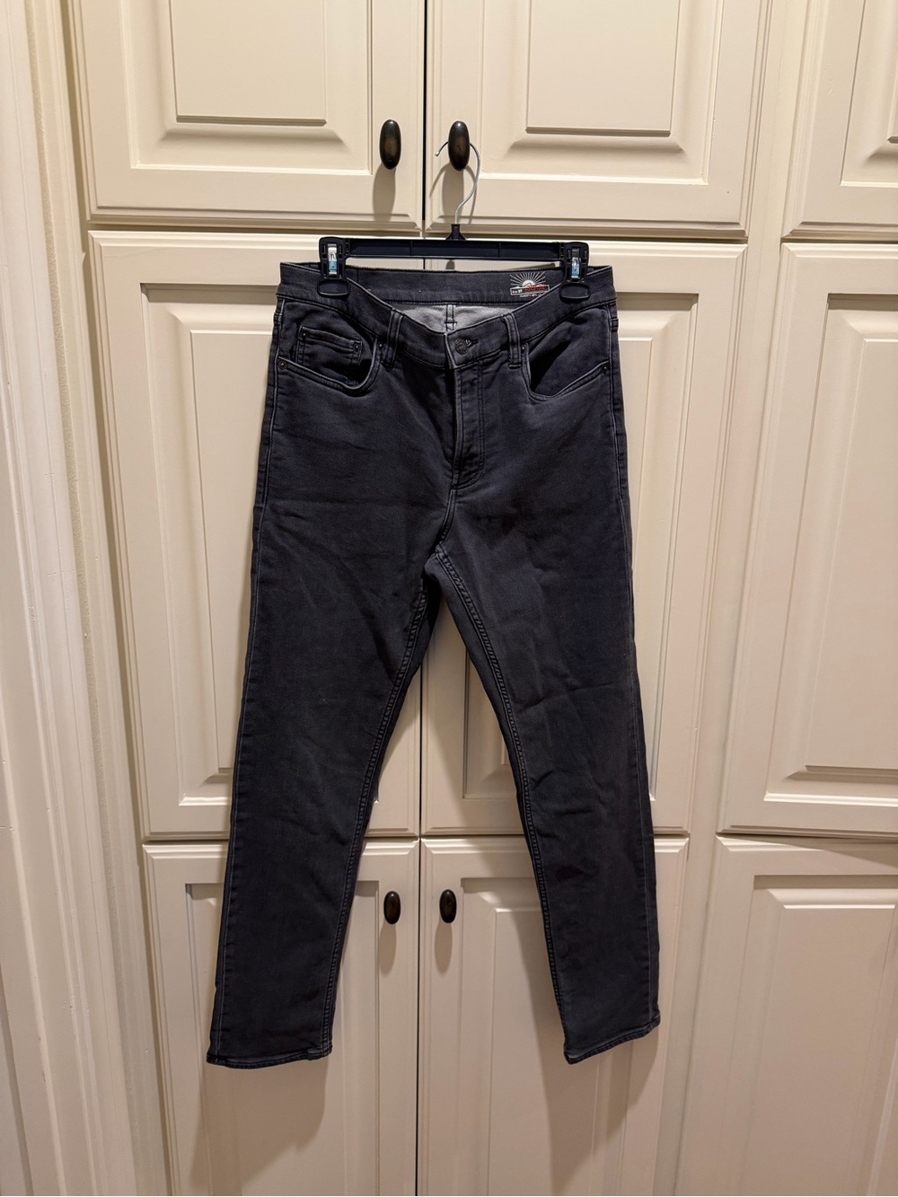 Faherty Men's Slim Straight Black Jeans
